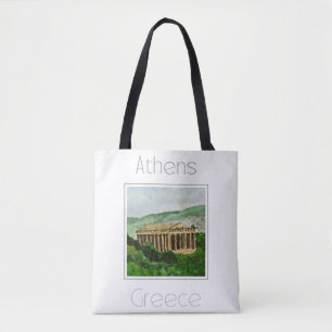 Bolso De Tela Afiche de viaje para Atenas Grecia