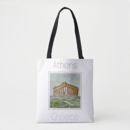 Bolso De Tela Afiche de viaje para Atenas Grecia