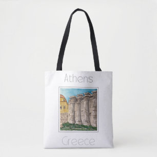 Bolso De Tela Afiche de viaje para Atenas Grecia