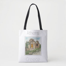 Bolso De Tela Afiche de viaje para Atenas Grecia