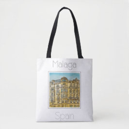 Bolso De Tela Afiche de viaje para Málaga España