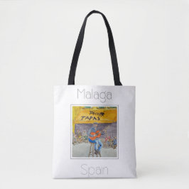 Bolso De Tela Afiche de viaje para Málaga España