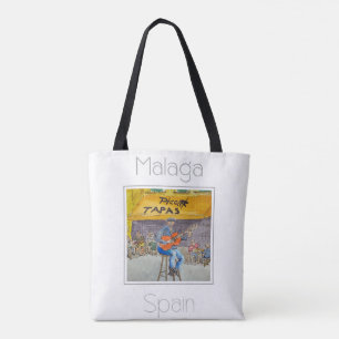 Bolso De Tela Afiche de viaje para Málaga España