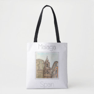 Bolso De Tela Afiche de viaje para Málaga España