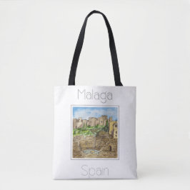 Bolso De Tela Afiche de viaje para Málaga España