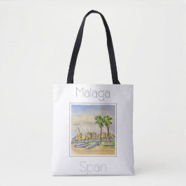Bolso De Tela Afiche de viaje para Málaga España