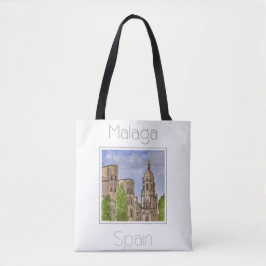 Bolso De Tela Afiche de viaje para Málaga España