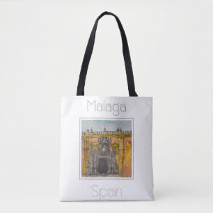 Bolso De Tela Afiche de viaje para Málaga España