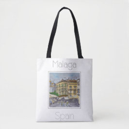 Bolso De Tela Afiche de viaje para Málaga España