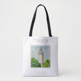 Bolso De Tela Afiche de viaje para Málaga España