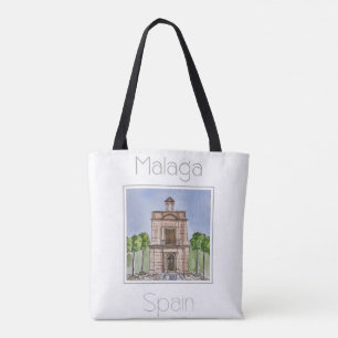 Bolso De Tela Afiche de viaje para Málaga España