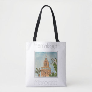 Bolso De Tela Afiche de viaje para Marruecos Marrakech