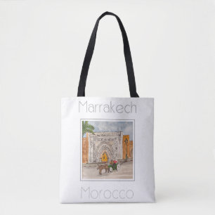 Bolso De Tela Afiche de viaje para Marruecos Marrakech