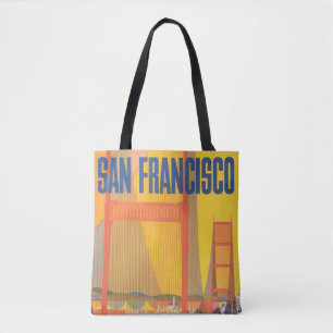 Bolso De Tela Afiche De Viaje Para Volar Dos Veces A San Francis