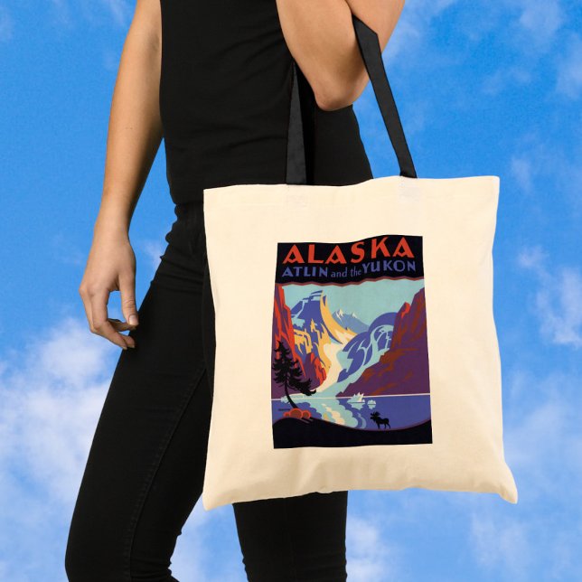 Bolso De Tela Afiche de Viajes de Alaska, Atlin y el Yukón (Subido por el creador)
