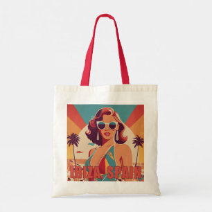 Bolso De Tela Afiche de viajes de Ibiza, España