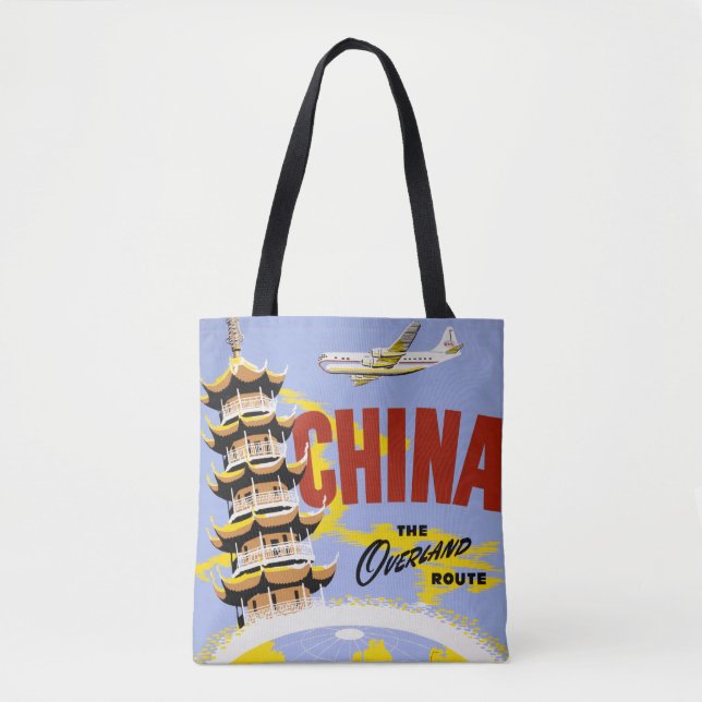 Bolso De Tela Afiche De Viajes Para Northwest Orient Airlines (Anverso)