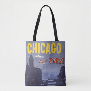 Bolso De Tela Afiche De Viajes Para Vuelos De Trans World Airlin