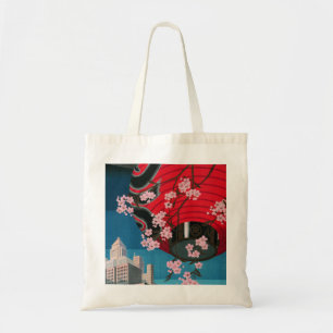 Bolso De Tela Afiche japonés de viaje vintage de Japón
