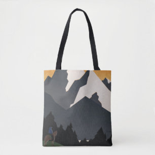 Bolso De Tela Afiche Vintage Que Promueve Viajes A Montana.