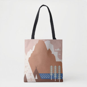Bolso De Tela Afiche Vintage Que Promueve Viajes A Montana. 2