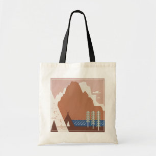Bolso De Tela Afiche Vintage Que Promueve Viajes A Montana. 2