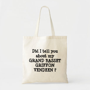 BOLSO DE TELA AFLORAMIENTO MAGNÍFICO GRIFFON VENDEEN