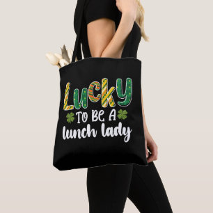 Bolso De Tela Afortunada de ser una señora del almuerzo escolar