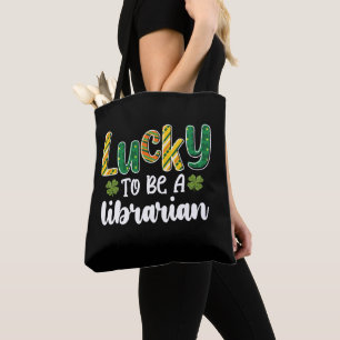 Bolso De Tela Afortunado de ser un bibliotecario escolar Día de 