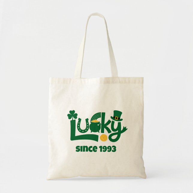 Bolso De Tela Afortunado desde el año (Frente)