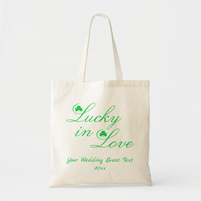 Bolso De Tela Afortunado En El Amor (Frente)