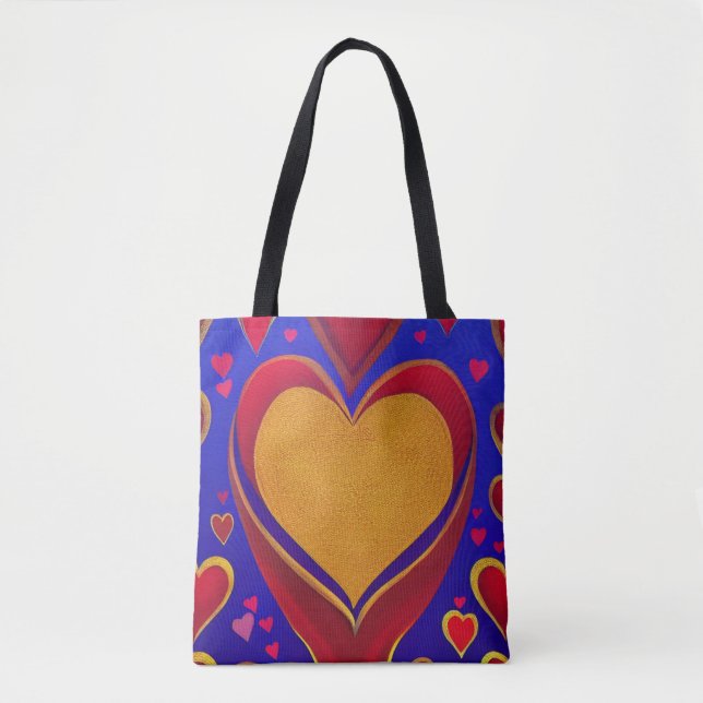Bolso De Tela Afortunado en el amor Tote Bag (Anverso)