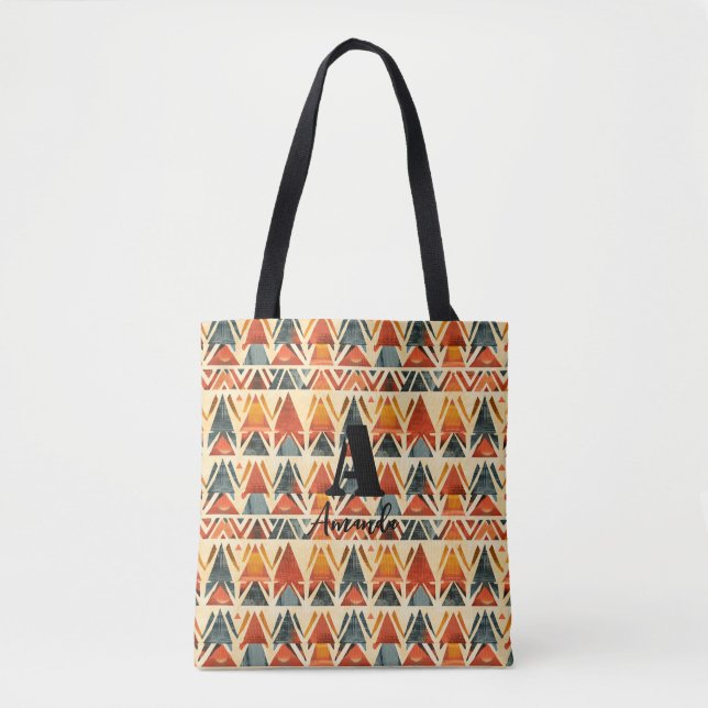 Bolso De Tela África Amhara Etiopía Patrón geométrico 1 (Anverso)