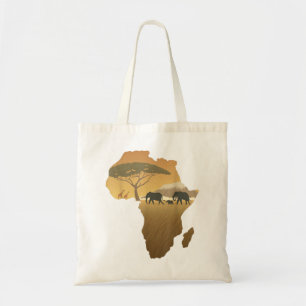 Bolso De Tela Africa Elephant Map Dad South Animal Big Five Saf