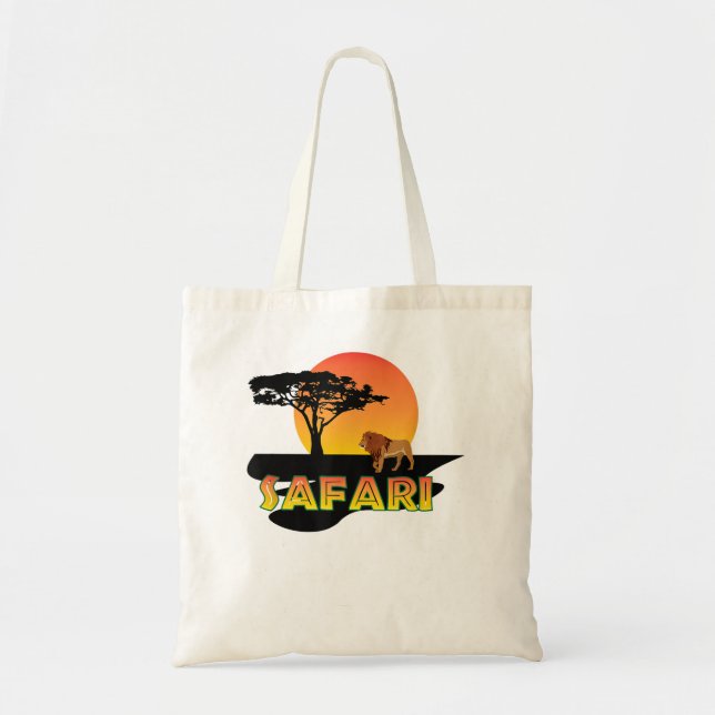 Bolso De Tela Africa Safari Lion Sunset (Frente)