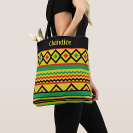 Bolso De Tela African Kente Geometric Bold Patterado