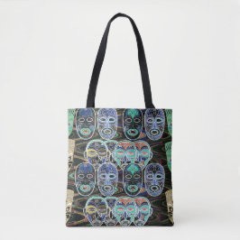 Bolso De Tela African Masks V1