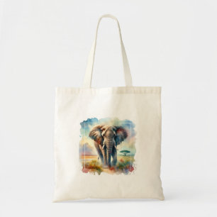Bolso De Tela African Savanna Elephant 140724AREF113 - Watercolo