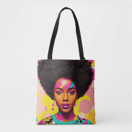 Bolso De Tela Afro Black Woman Colorful Pop Art