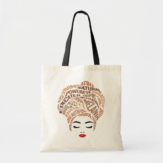 Bolso De Tela Afro-Chica afroamericana (Frente)