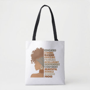 Bolso De Tela Afro Chica de la mujer negra