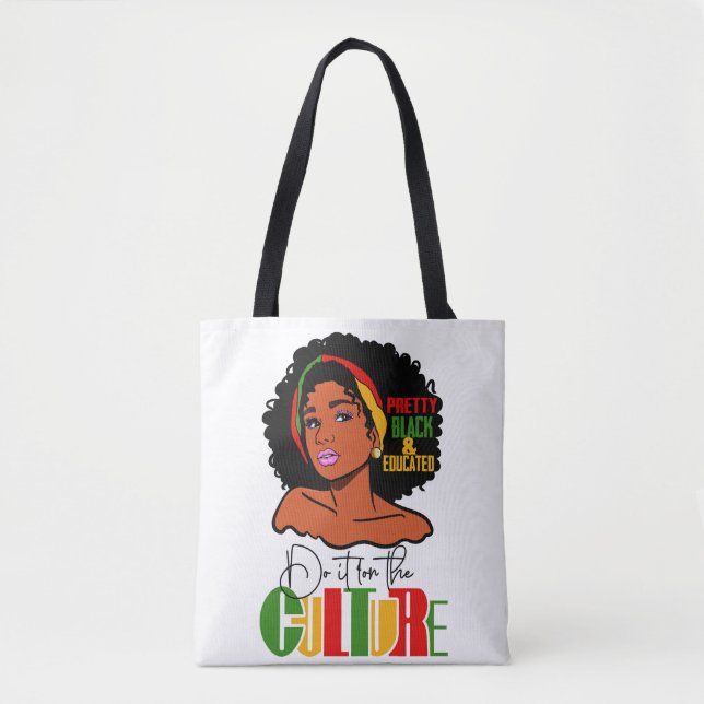 Bolso De Tela Afro-Mujer del 19 de junio (Anverso)