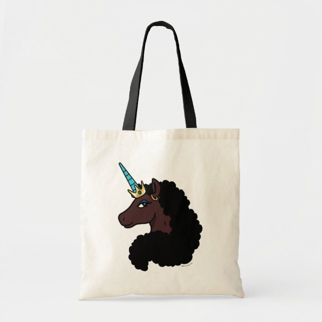 Bolso De Tela Afro Unicornio | Magico (Frente)