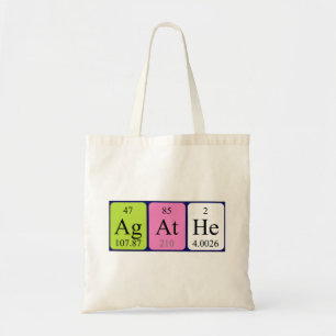 Bolso De Tela Agathe periódica table name tote bag