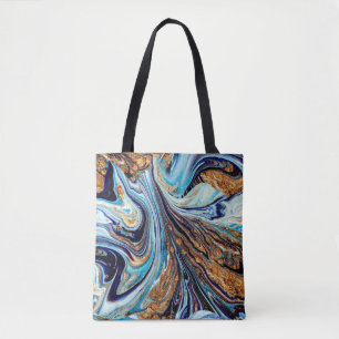 Bolso De Tela Agato azul persa: Textura lujosa oriental