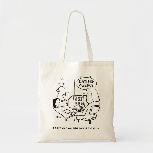 Bolso De Tela Agencia de citas - no quiere un chica que se cague (Frente)