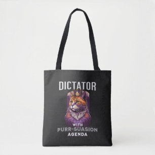 Bolso De Tela Agenda de Persuasión Cita Divertida de Gato