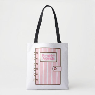 Bolso De Tela Agenda Feminista Diseño de Libro Rosa Femi Femen