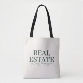 Bolso De Tela Agente de Bienes Raíces Verde Moderno