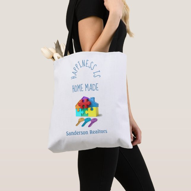 Bolso De Tela Agente de propiedad de minorista personalizado (Detalle)
